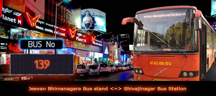 BMTC ‘139’ Bus Route & Timings