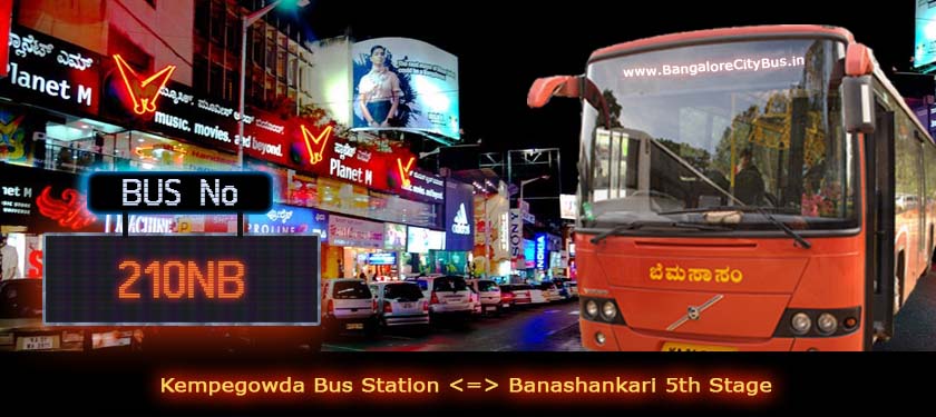 BMTC ‘210NB’ Bus Route & Timings