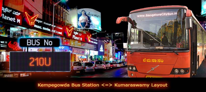 BMTC ‘210U’ Bus Route & Timings