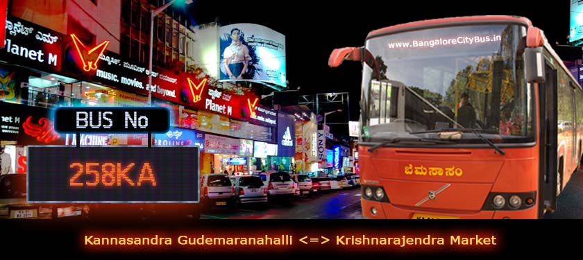 BMTC ‘258KA’ Bus Route & Timings