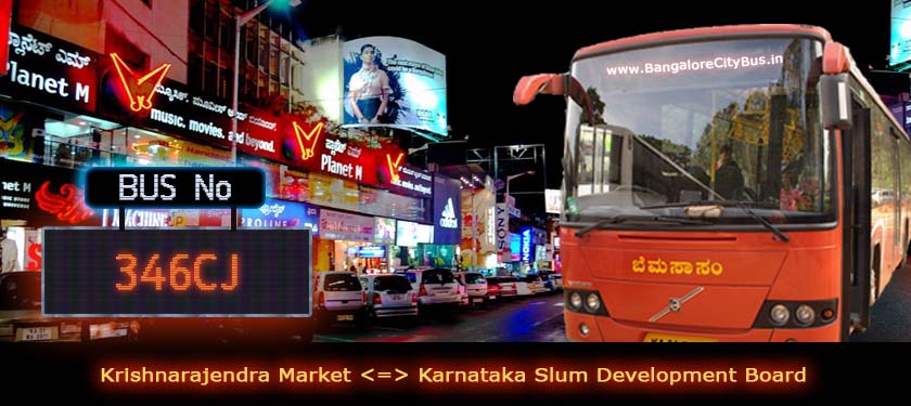 BMTC '346CJ' Bus Route & Timings - Bangalore City Bus No. 346CJ Stops