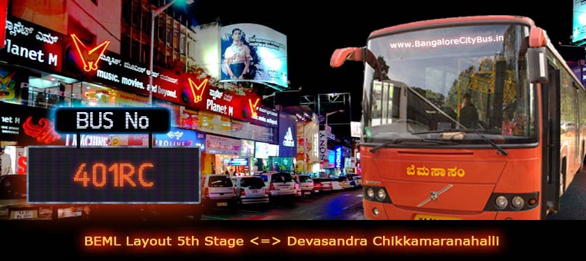 BMTC ‘401RC’ Bus Route & Timings