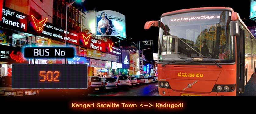 BMTC '502' Bus Route & Timings - Bangalore City Bus, Map, First & Last Bus