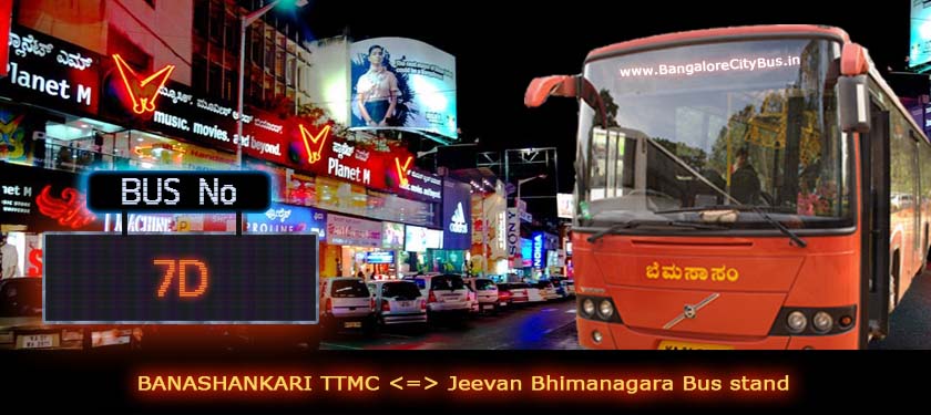 BMTC ‘7D’ Bus Route & Timings