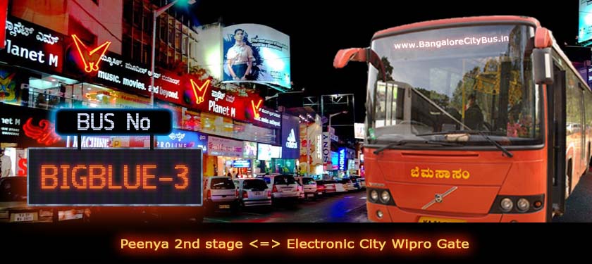 BMTC ‘BIGBLUE-3’ Bus Route & Timings